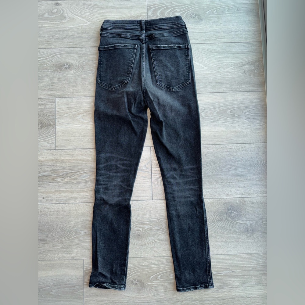 AGOLDE washed black denim skinny jeans
